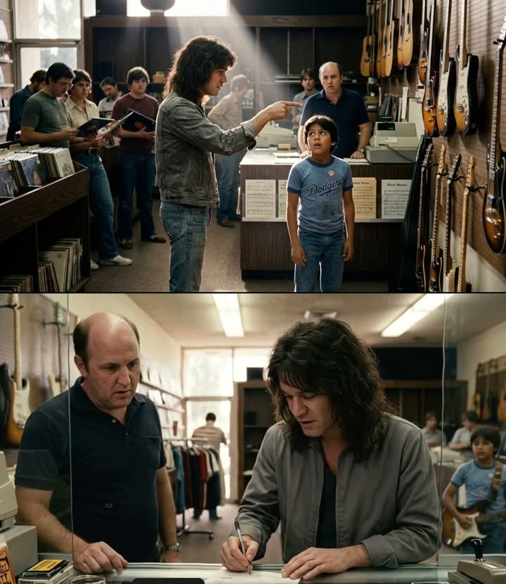 A un niño de 12 años le dijeron que se fuera de la tienda de música — Eddie Van Halen dijo: Vuelve a tomarla