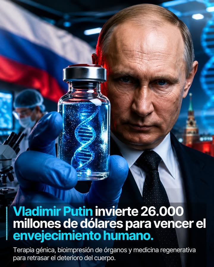 Vladimir Putin acaba de invertir 26.000 millones de dólares para intentar vencer el envejecimiento humano