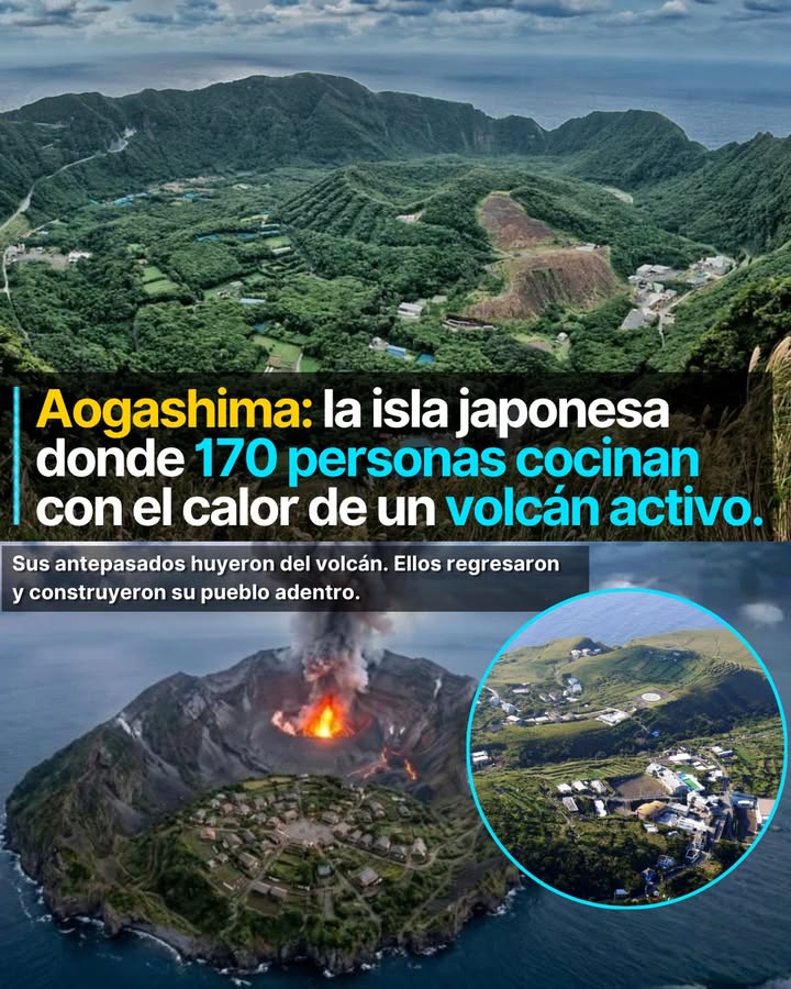 Cada mañana, los 170 habitantes de Aogashima se despiertan rodeados por las paredes de un volcán activo