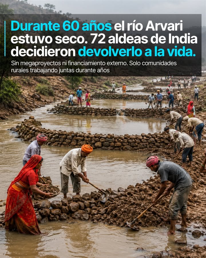 Durante más de 60 años, el río Arvari estuvo seco