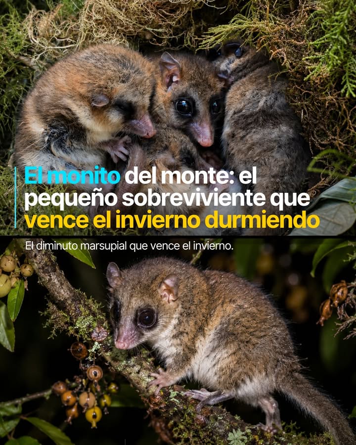 🐾 El monito del monte es un marsupial nativo de los bosques templados del sur de Chile y Argentina