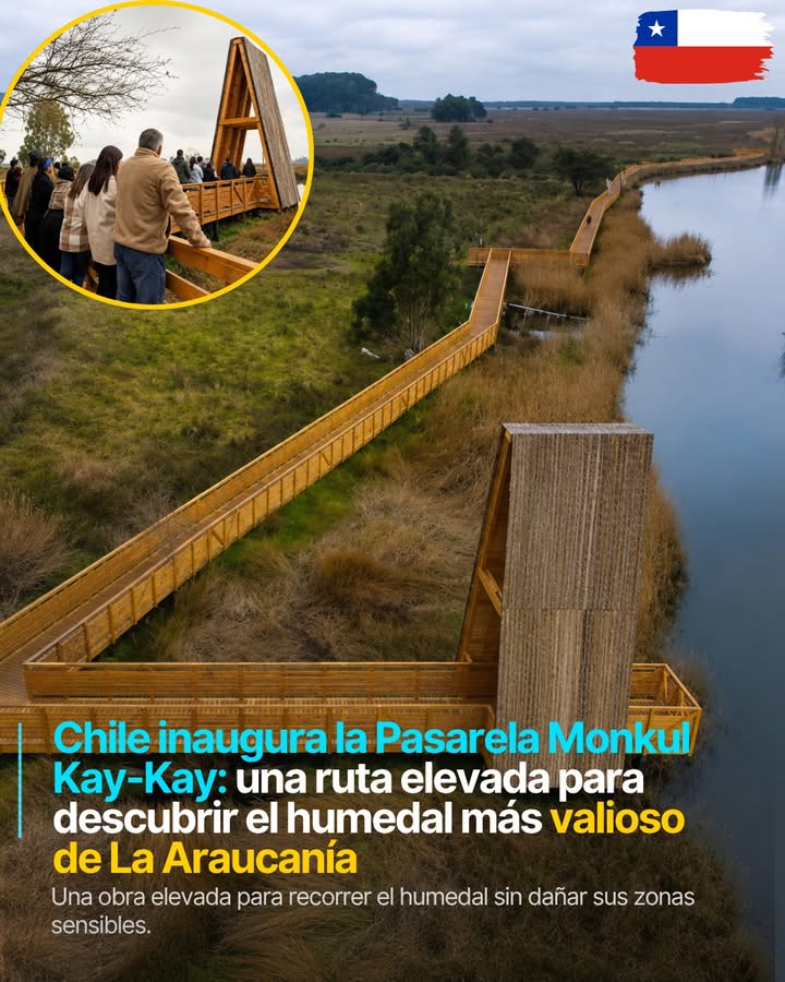 🌿 Chile inaugura la Pasarela Monkul Kay-Kay en el humedal de Monkul