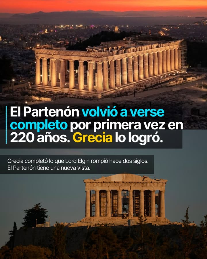 Durante 220 años, la fachada occidental del Partenón tuvo dos espacios vacíos que nadie podía llenar