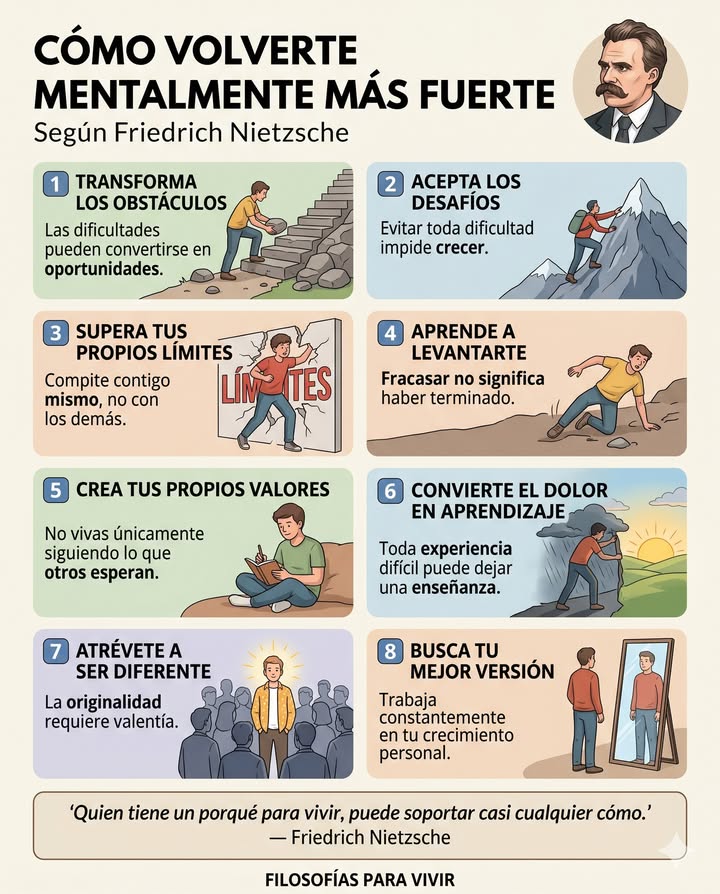 🔥 Friedrich Nietzsche creía que las dificultades no deben destruirnos, sino hacernos más fuertes