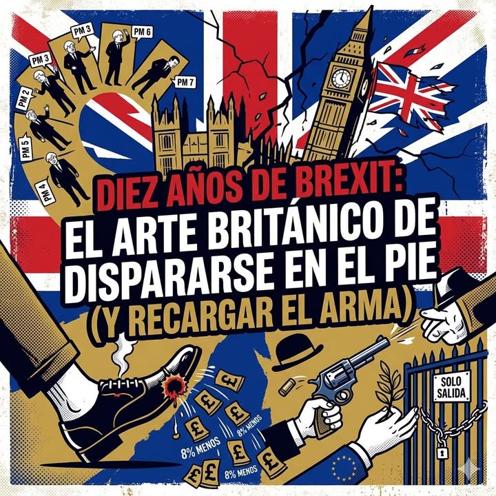 DIEZ AÑOS DE BREXIT: el arte británico de dispararse en el pie (y recargar el arma)