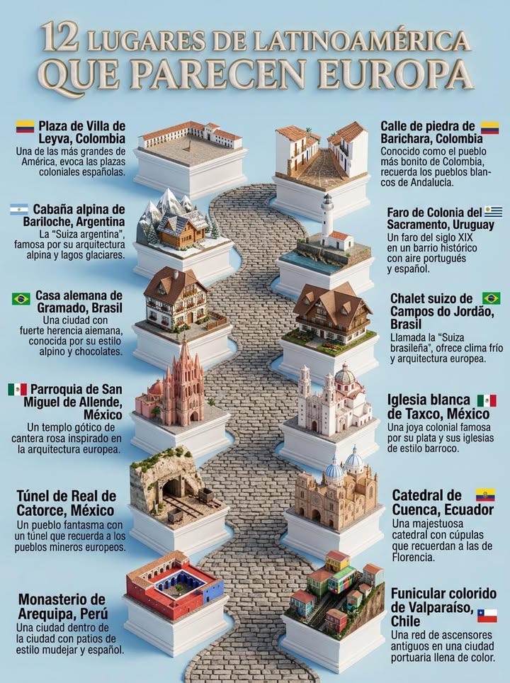 🏞️ LOS 12 LUGARES DE LATINOAMÉRICA QUE PARECEN EUROPA 🇪🇺✨