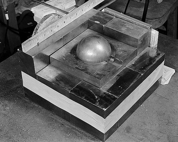 Este núcleo de plutonio estaba destinado a ser la tercera bomba atómica lanzada sobre Japón si este país no se rendía