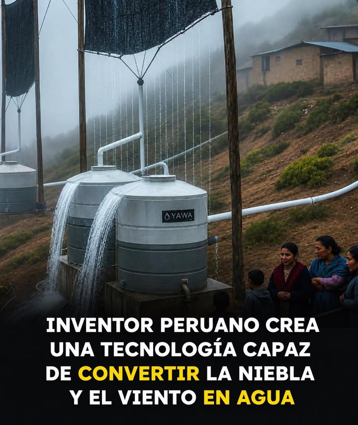 Con solo 30 años, el peruano Max Hidalgo Quinto creó Yawa, una tecnología que transforma el viento y la niebla en agua potable