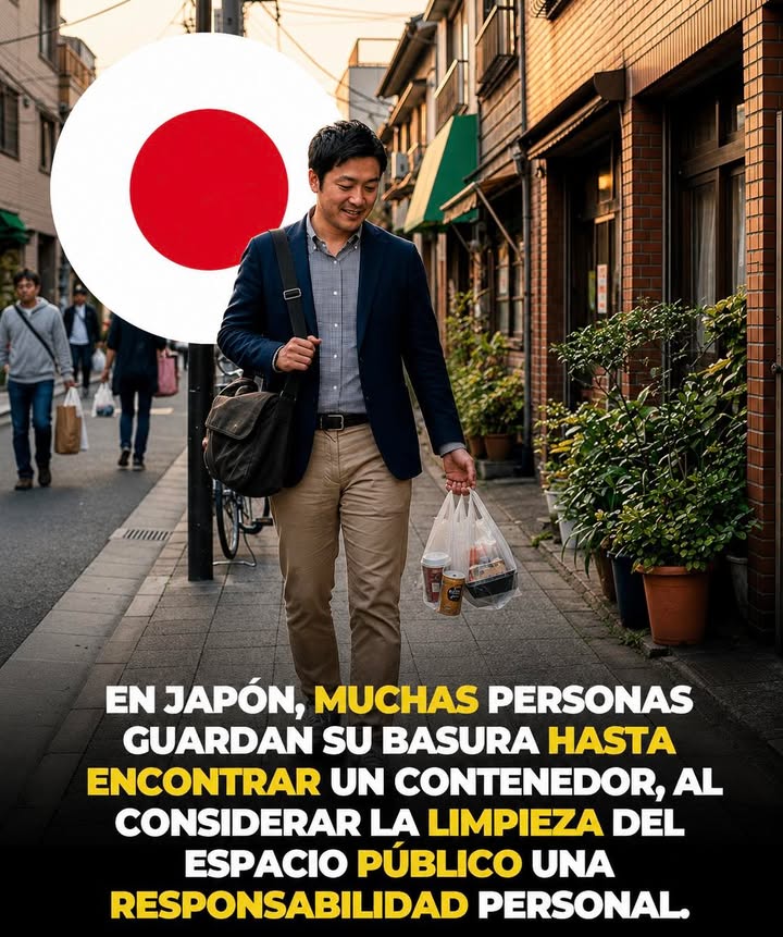 🇯🇵✨ En Japón, desde la infancia se enseña una regla sencilla pero poderosa: llevarse la basura a casa