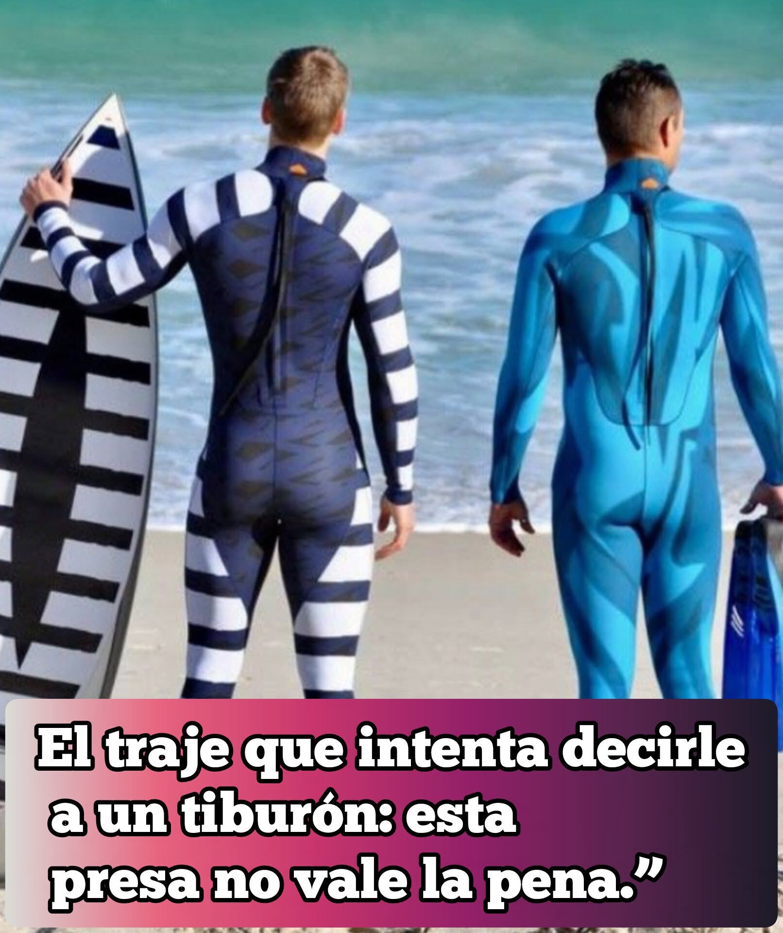 El traje que intenta engañar a los tiburones