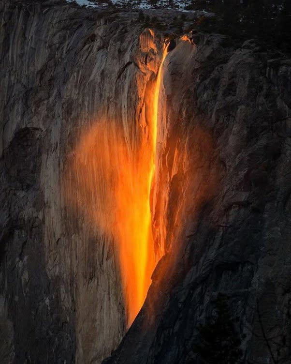 La cascada de fuego de Yosemite