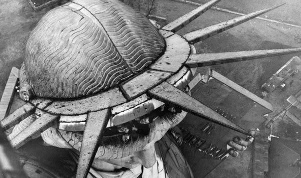 Una vista única de la Estatua de la Libertad