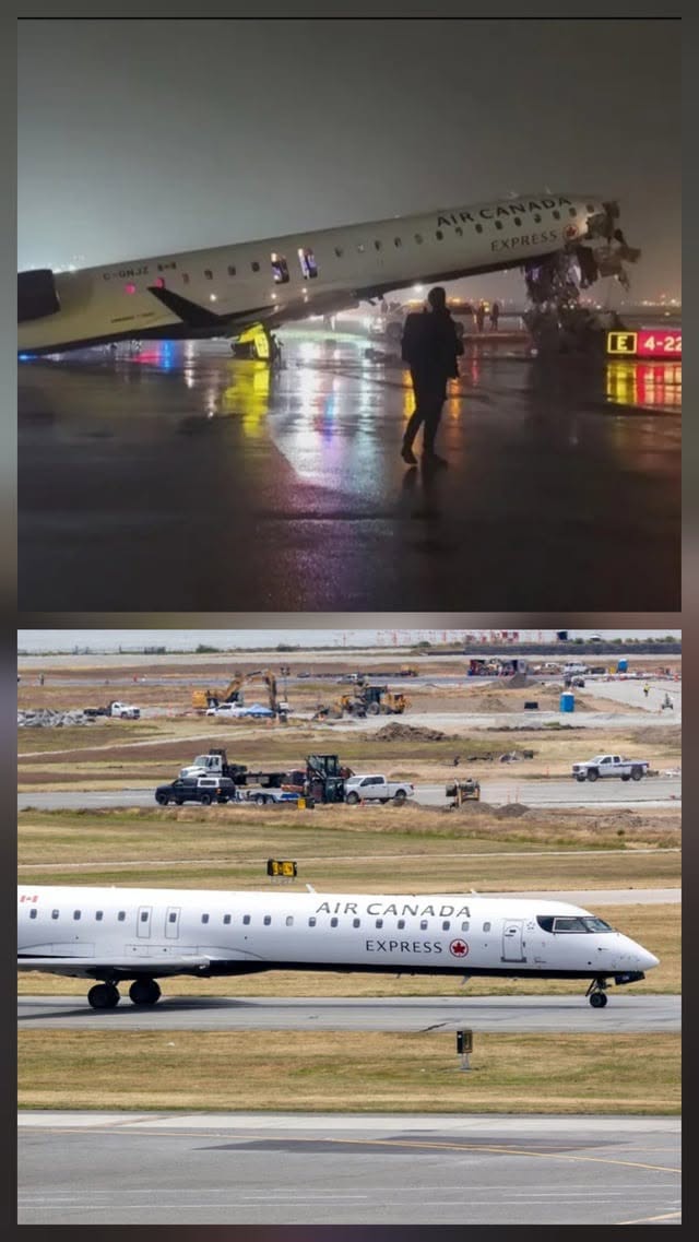 Un CRJ de Air Canada chocó con un camión de bomberos en el aeropuerto La Guardia