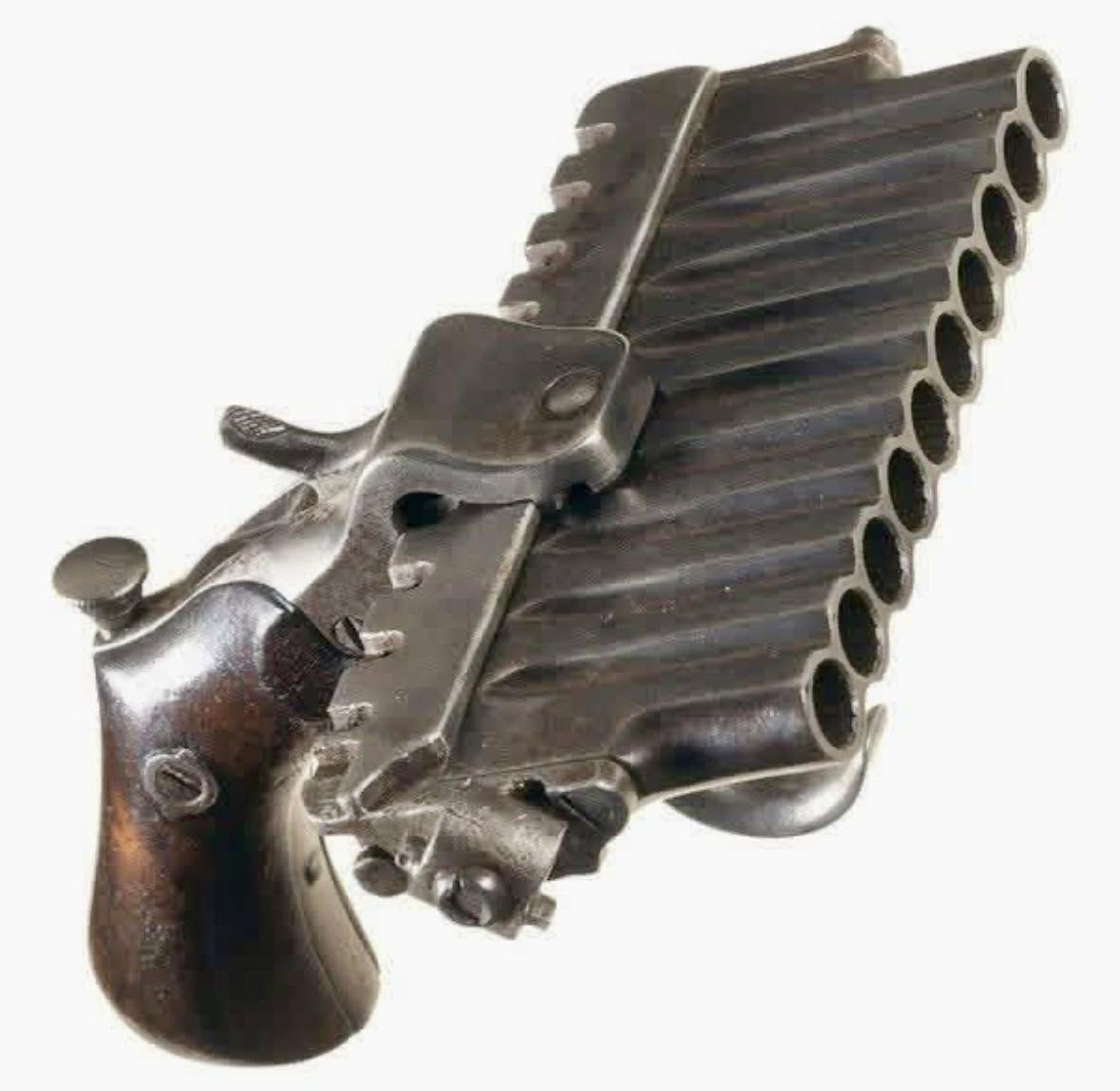 La pistola francesa de 10 cargas, surgida en el contexto del siglo XIX, se caracteriza por su diseño ingenioso y funcionalidad avanzada para la époc...