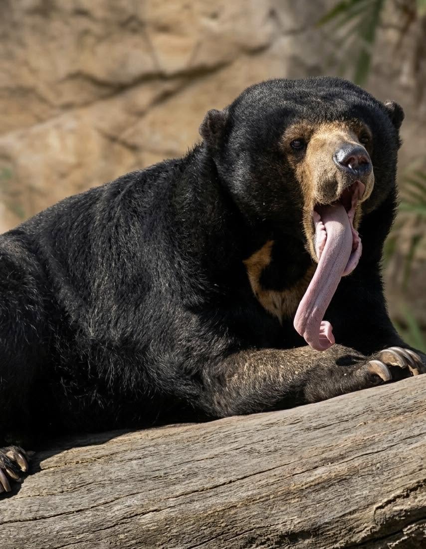 El oso malayo es una de las criaturas más fascinantes y menos conocidas de los bosques tropicales del sudeste asiático