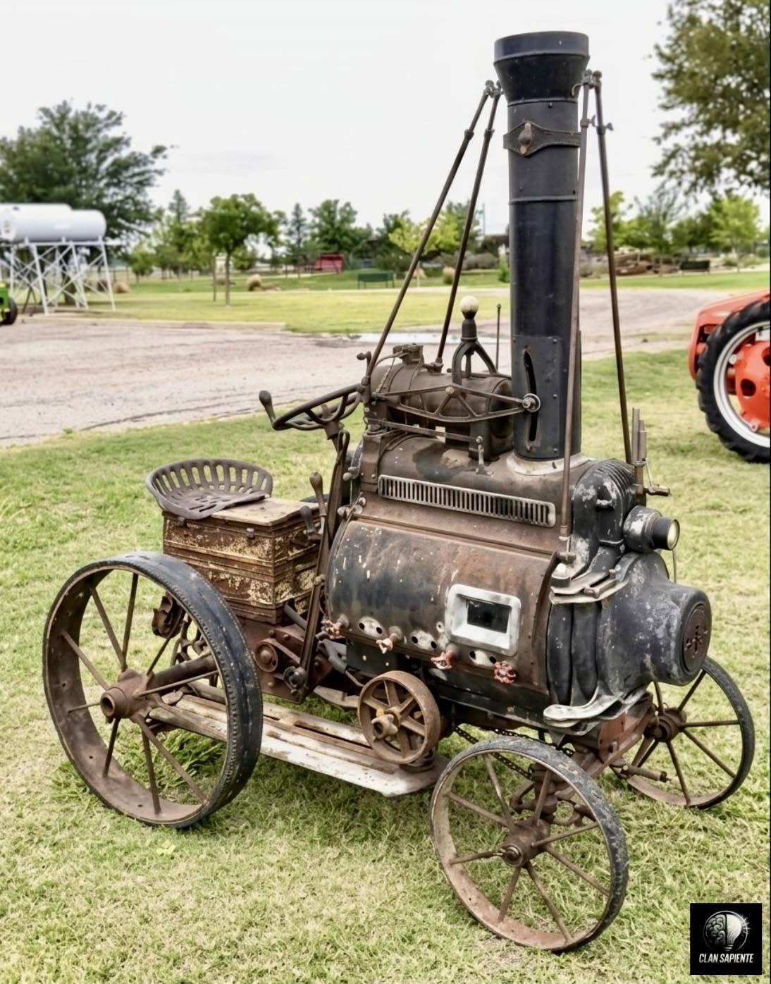 Antes de los motores rugientes que conocemos hoy, las granjas dependían de gigantes de hierro que funcionaban a vapor