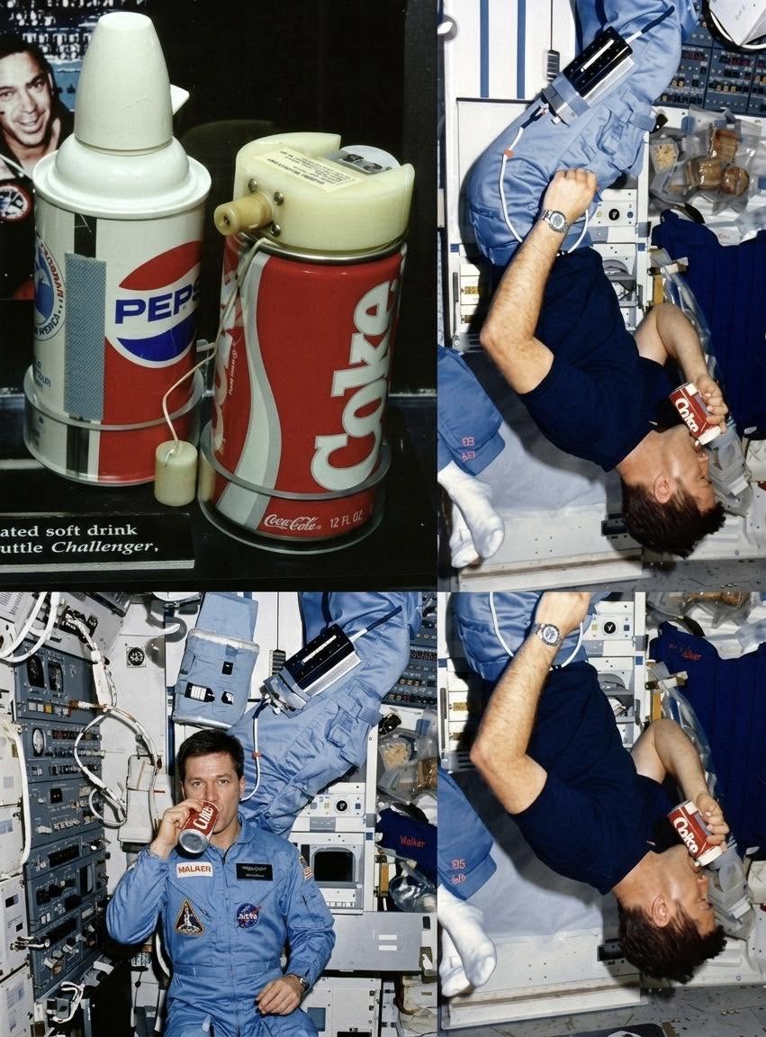 La guerra de las marcas en los años 80 llegó a un nivel ridículo: llevar la competencia por el mercado de los refrescos al espacio exterior