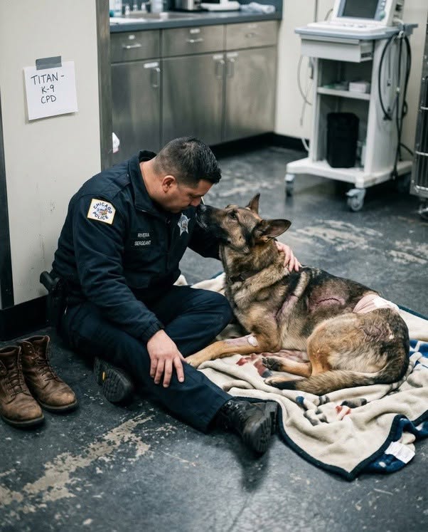 K-9 Titan era un perro policía de raza pastor alemán en Chicago