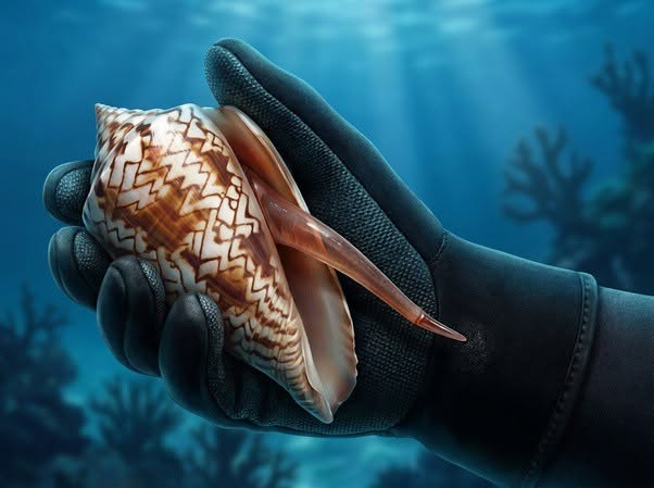 El caracol geográfico ( Conus geographus ) es tan letal que se ha ganado el apodo de "caracol cigarrillo": supuestamente, si te pica, las víctimas s...