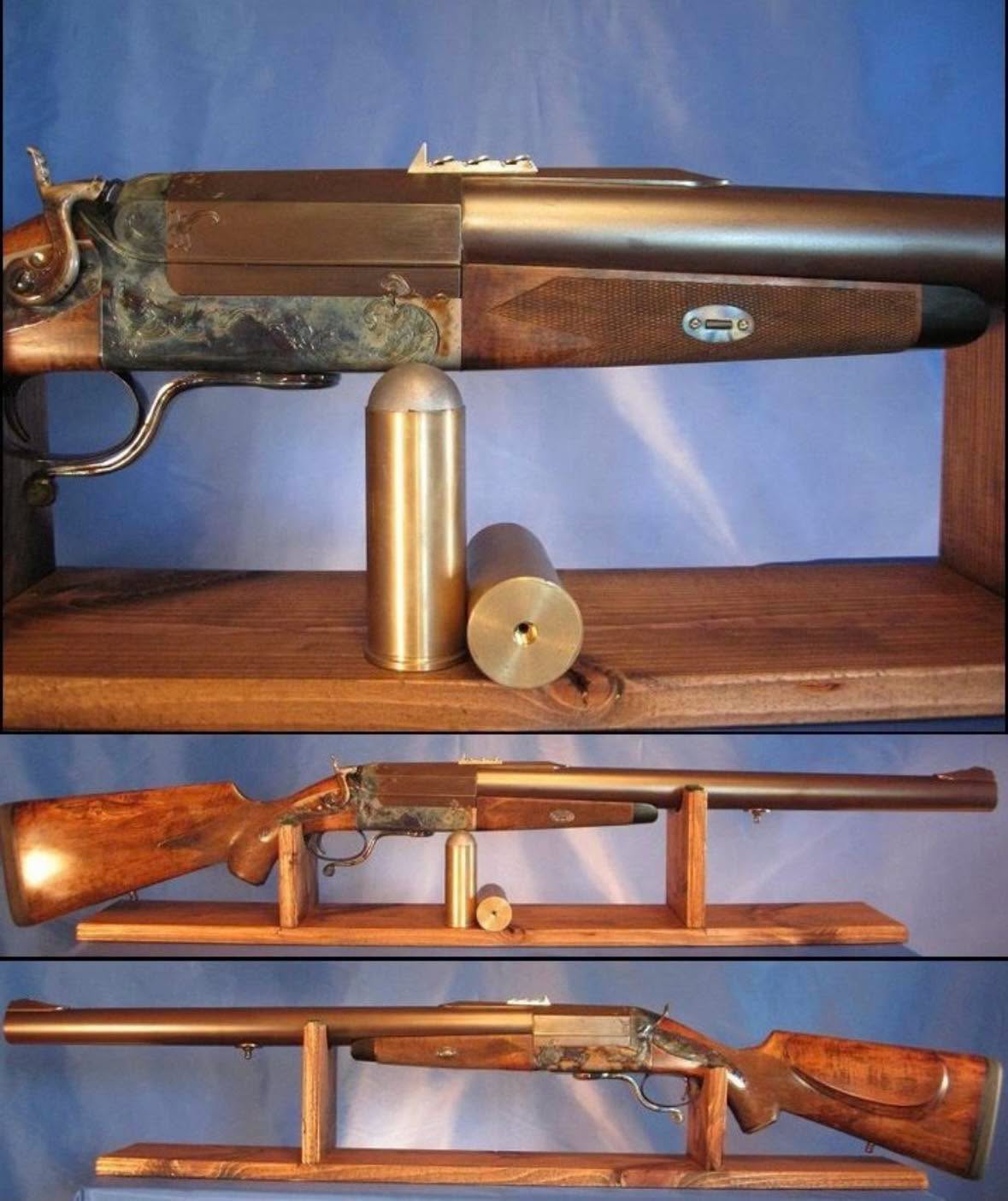 Este es el colosal rifle calibre 2 (2bore),cuyo proyectil es casi del tamaño de una lata de refresco.El límite absoluto de lo que un ser humano pued...