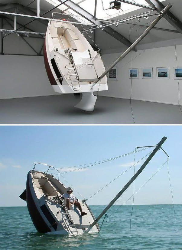 El francés Julien Berthier diseñó un barco que se mueve mientras se hunde