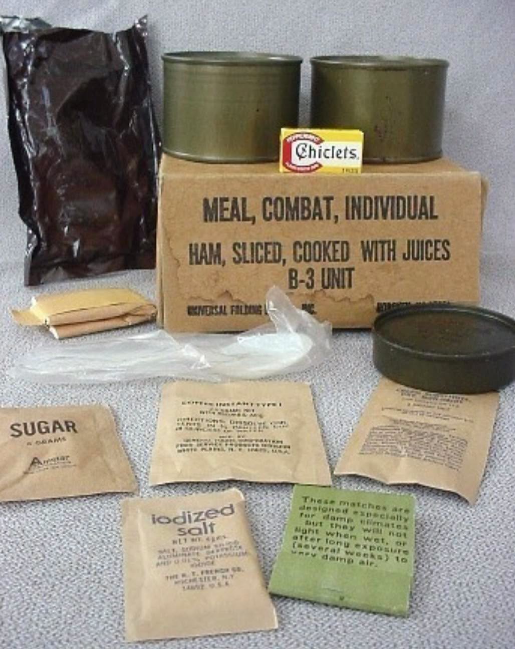 ¿Qué hace una cajita de Chiclets Adams en una ración de guerra