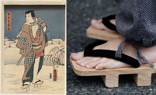 Parecen unas chanclas colocadas sobre pequeños bloques de madera, pero durante siglos ayudaron a los japoneses a caminar sin hundir los pies en el ba...