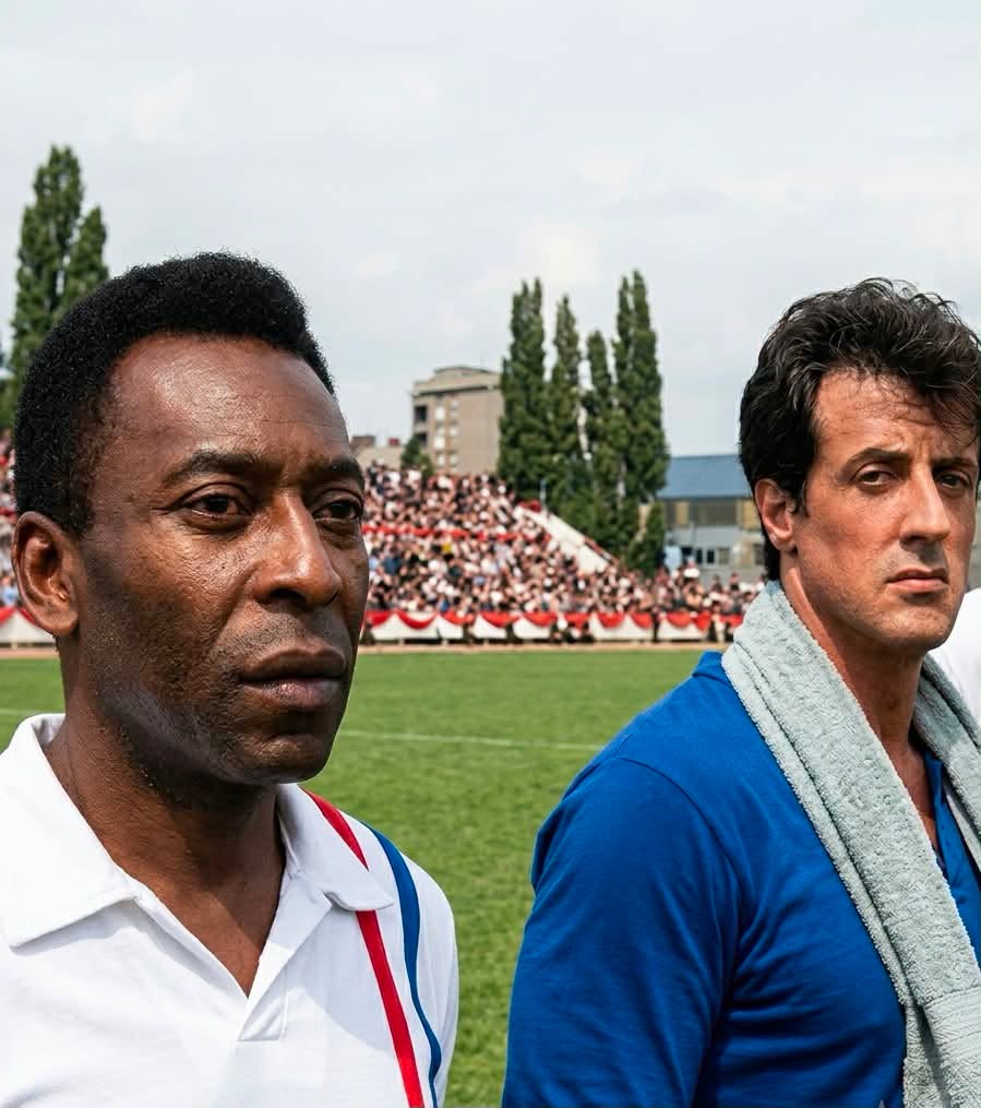 El día que Pelé fracturó a Sylvester Stallone con un balón de fútbol