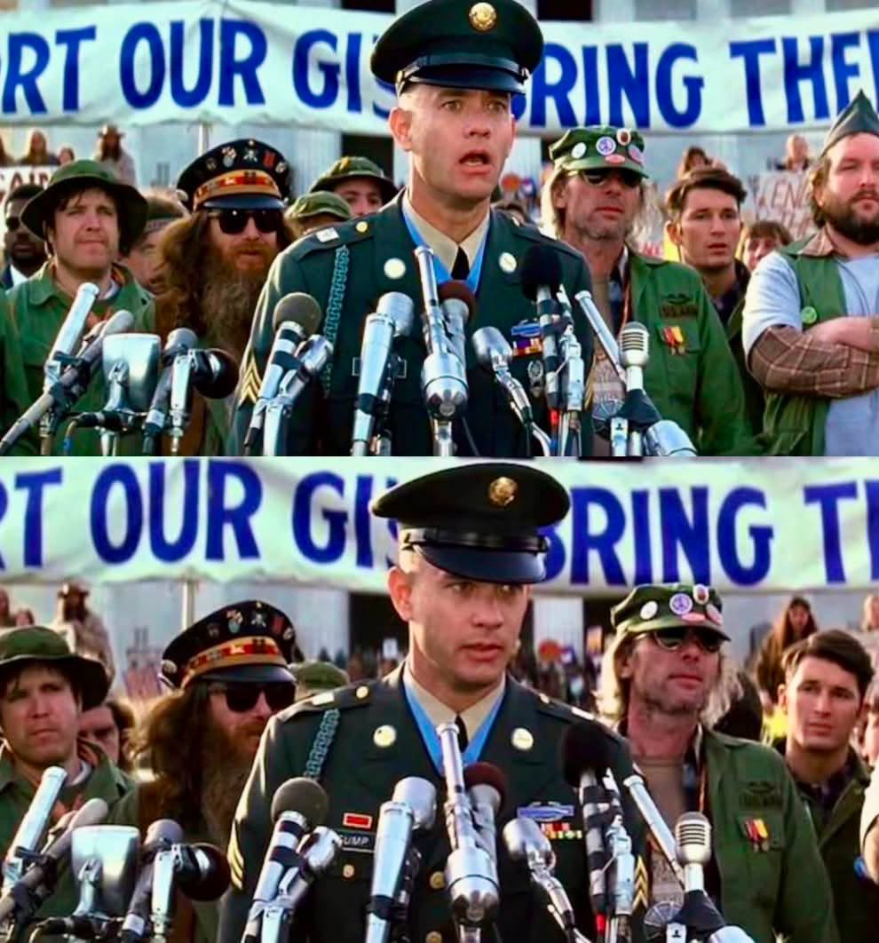 El momento en que silencian a Forrest Gump en Washington es uno de los detalles mejor logrados del cine